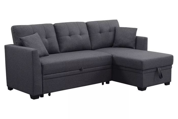 Alexent 3-Seat Modern Fabric Sleeper Sectional Sofa