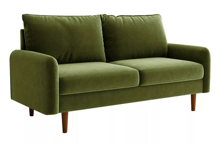 Mercer41 Hessville Velvet Round Arm Loveseat