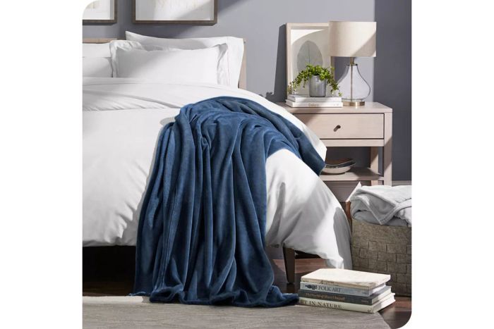 Bare Home Microplush Fleece Throw Blanket