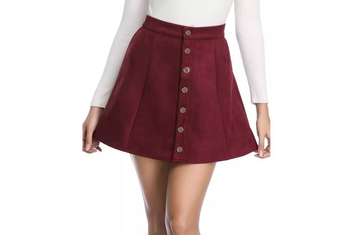 Fuinloth Faux Suede Skirt