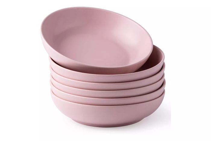 AmorArc 8.5 Inch Stoneware Pasta Bowls, 32oz