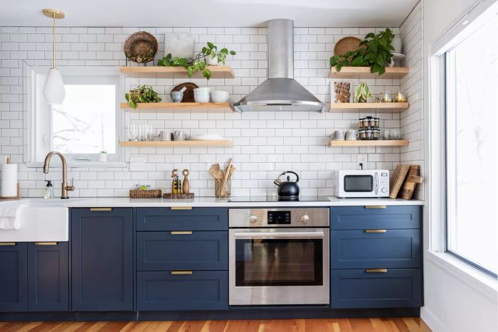 Subway tile backsplash