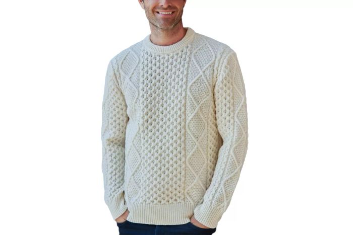 Blarney Connall Crew Neck Aran Sweater