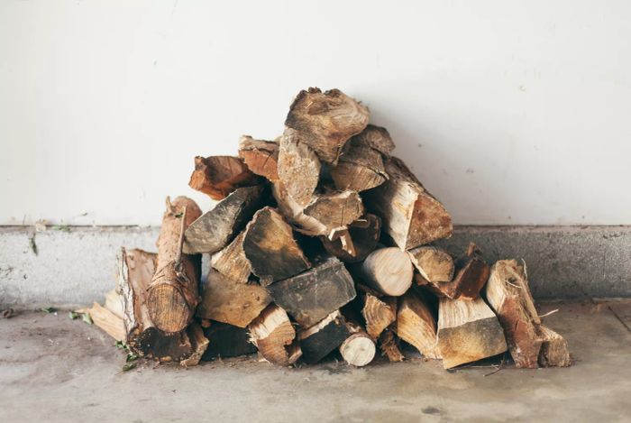 A picture of a pile of firewood