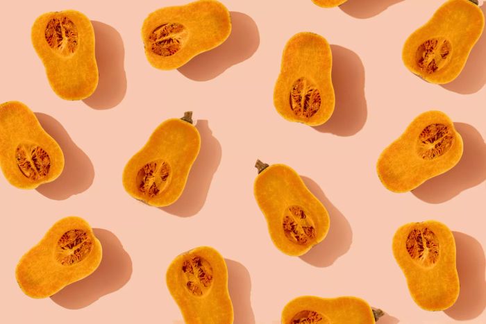 Butternut squash in a collection