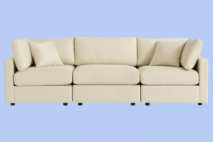 Stylish Modular Sofas Displayed on a Vibrant Background