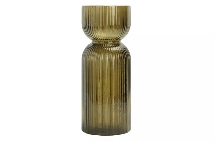Green Ribbed Glass Vase by Better Homes & Gardens for Your Tabletop