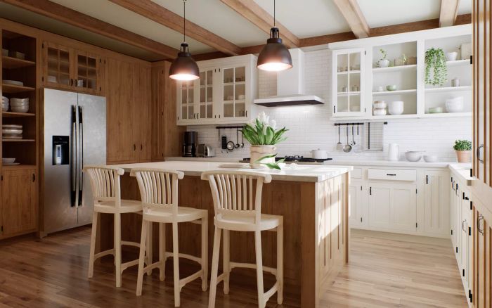 Wooden kitchen design