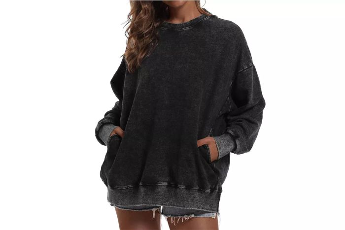 BINTEHGS Oversized Sweatshirt for Women – Loose Fit Cotton