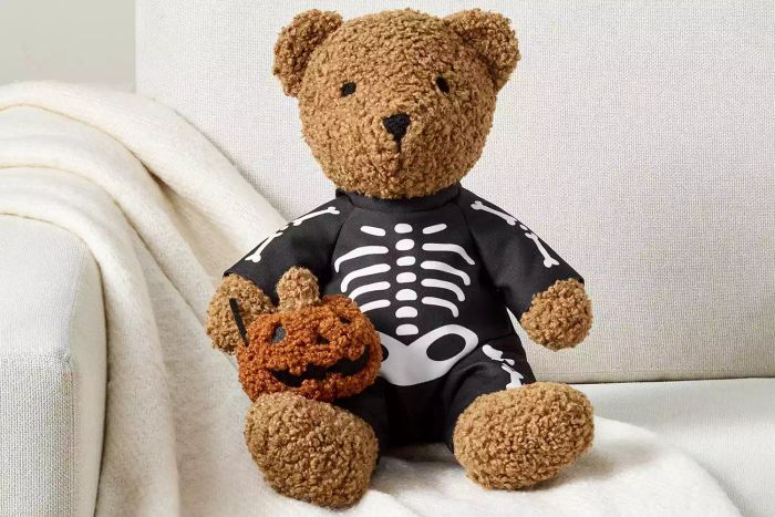 Theo the Teddy Trick-or-Treating Pillow