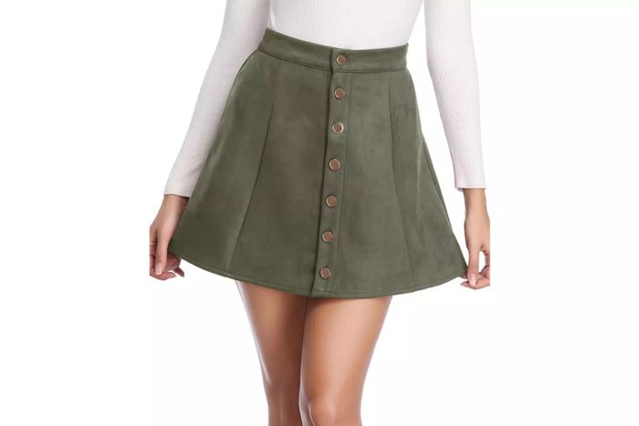 faux suede skirt