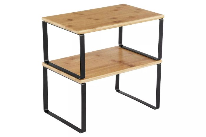 SONGMICS 2-Pack Cabinet Organizer Shelves, Spice Rack