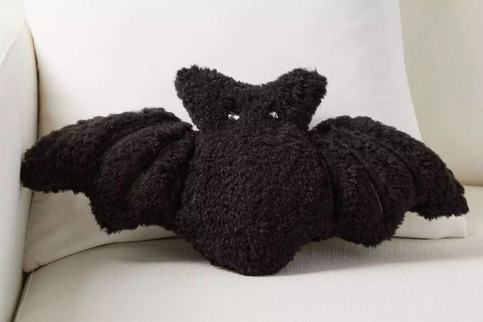 Shimmer Bat Shaped Pillow