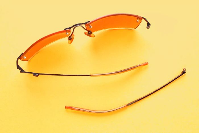 shattered sunglasses
