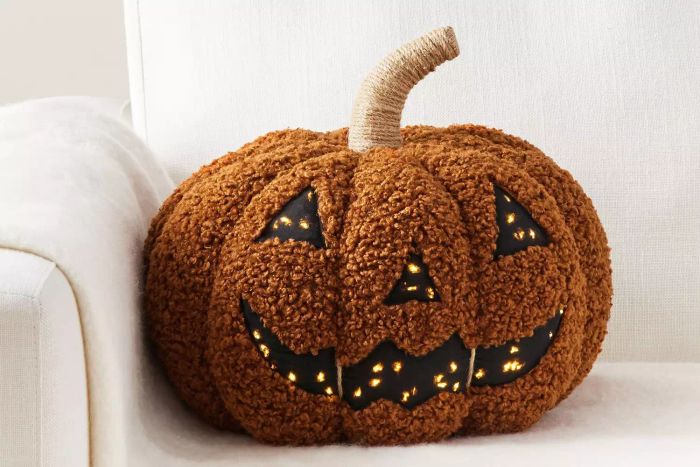 Light Up Jack-o’-Lantern Pumpkin Pillow