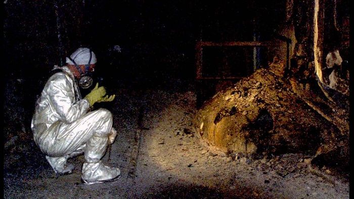The Elephant's Foot of Chernobyl remains an eerie reminder of the disaster that continues to haunt the site.