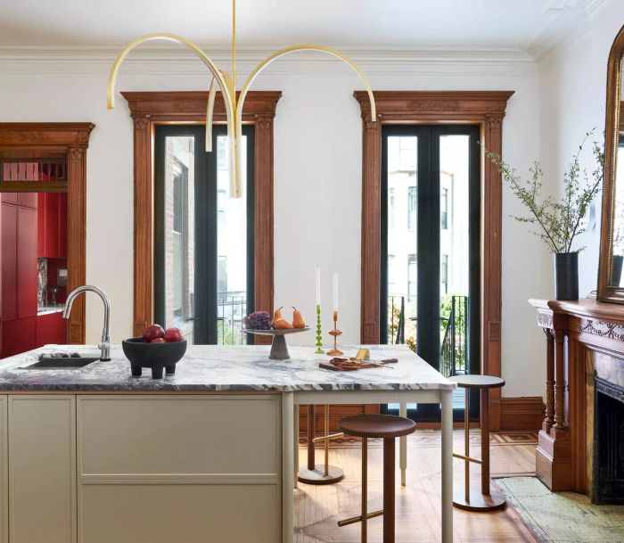 Mytour Home 2024: A Brooklyn Brownstone Kitchen with Expansive Window Doors