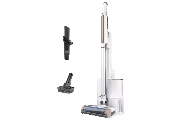 Shark WS642AE WANDVAC System, Ultra-Lightweight Powerful Cordless Stick Vacuum with HEPA Empty Base, Anti-Allergen Complete Seal, PowerFins, Self-Cleaning Brushroll & Pet Tool, White