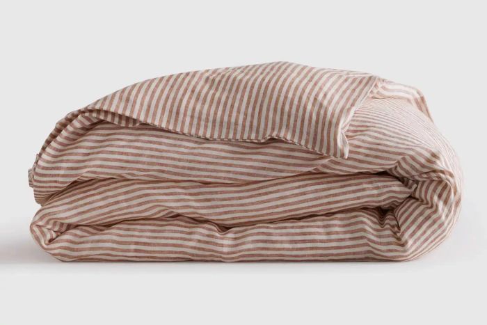 European Linen Stripe Duvet Cover