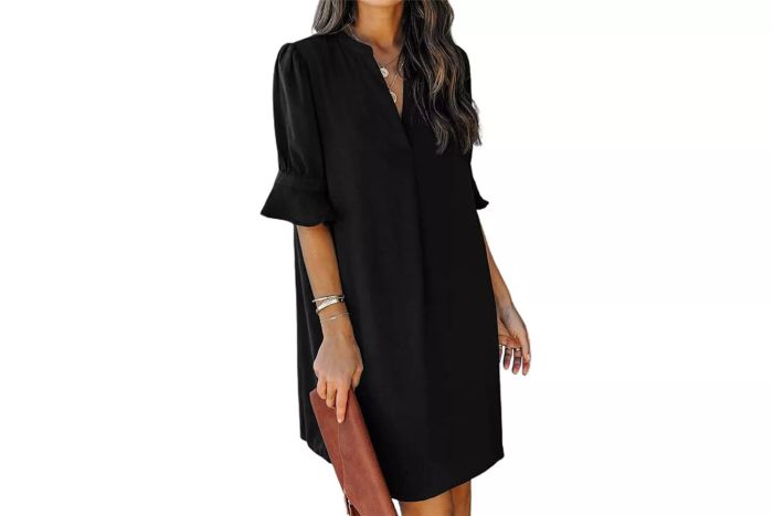 V-neck ruffle short sleeve