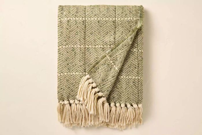 Hearth & Hand with Magnolia Herringbone Stripe Woven Bed Blanket