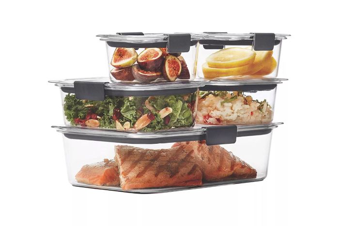 Rubbermaid Brilliance Leak-Proof Food Storage Containers with Airtight Lids, Set of 5