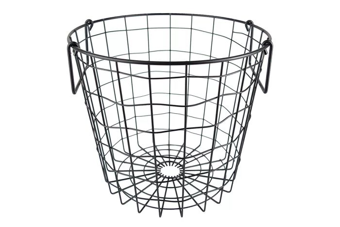 DII Metal Wire Mesh Stackable Utility Storage Bin, Small Round