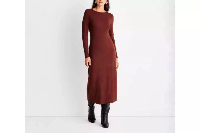 long sleeve midi bodycon