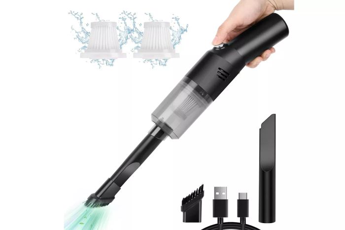 Portable Mini Car Vacuum Cleaner, High Power Cordless