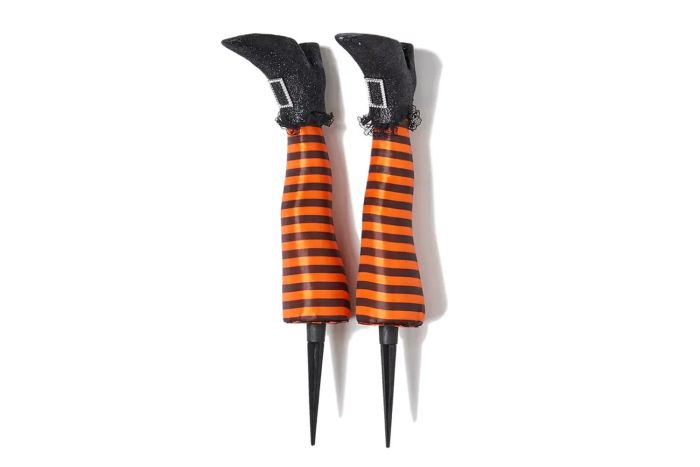 witch legs garden stake