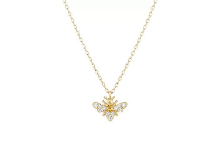 Gorjana Diamond Bee Necklace
