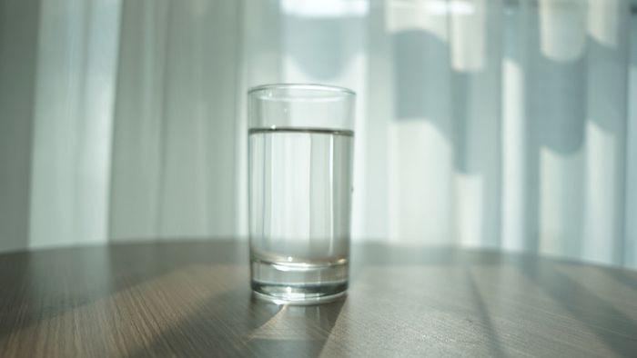 A glass of water