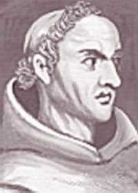 An illustrated portrait of William of Occam.