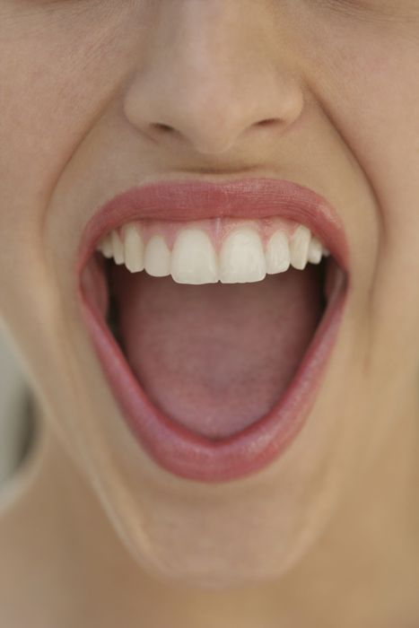 Close-up of a mouth wide open