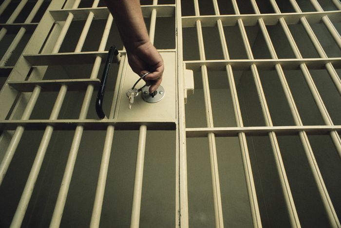 A jail cell door