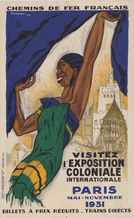 Poster advertising a French colonial exhibition