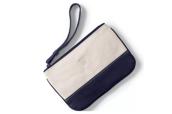 Small Solid Canvas Zipper Pouch