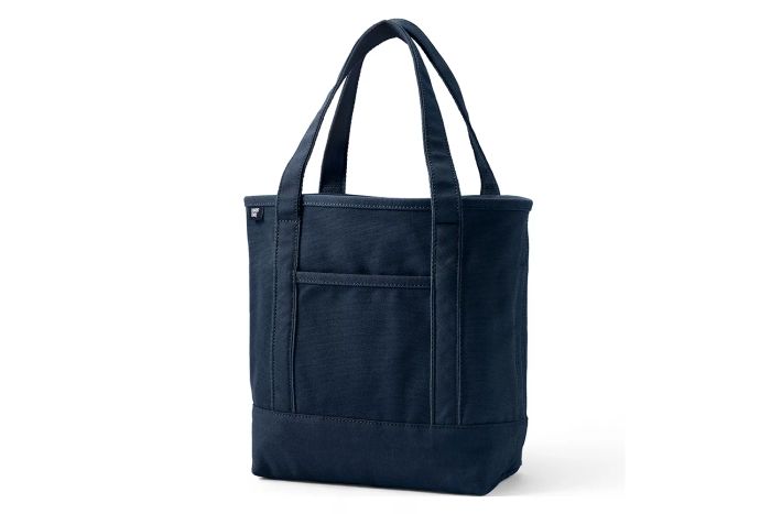 Medium Solid Color 5 Pocket Open Top Canvas Tote Bag