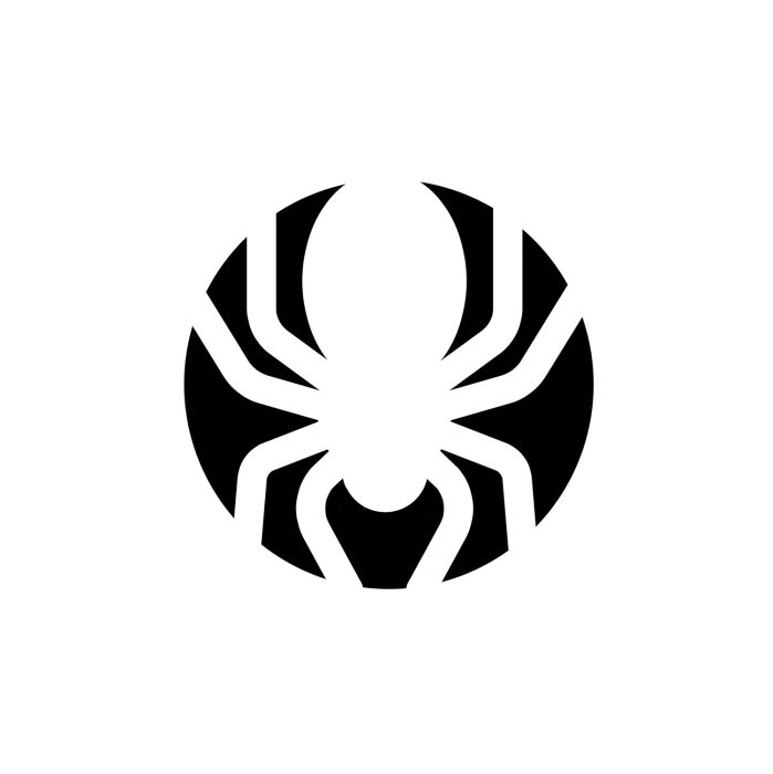 Printable pumpkin carving stencil: Spider design