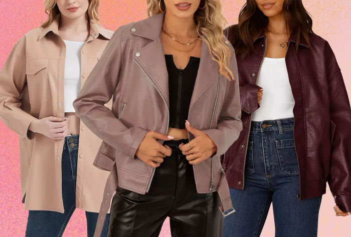 Faux Leather Jacket on Amazon