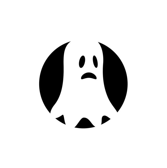 Free printable ghost pumpkin stencil template