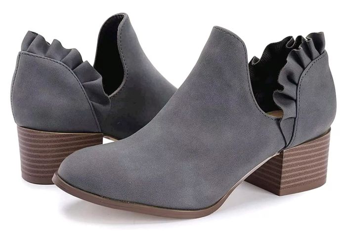 Fashare Fall Cutout Booties - A stylish and modern footwear option perfect for autumn, featuring intricate cutouts.