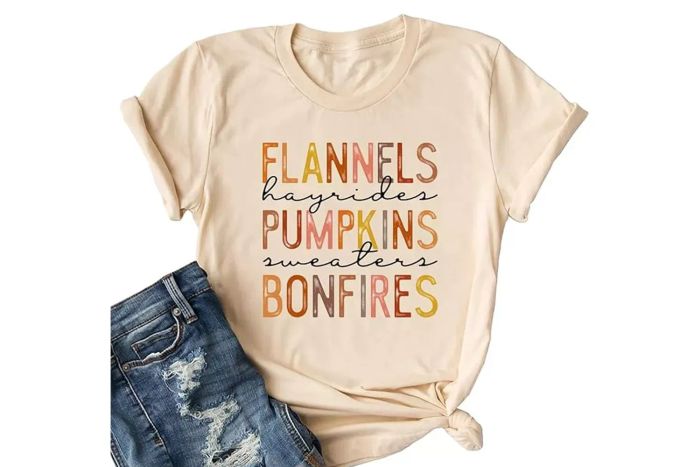 Ykomow Fall Pumpkin Shirts Womens Casual Autumn Thanksgiving Graphic Tees Halloween Tops
