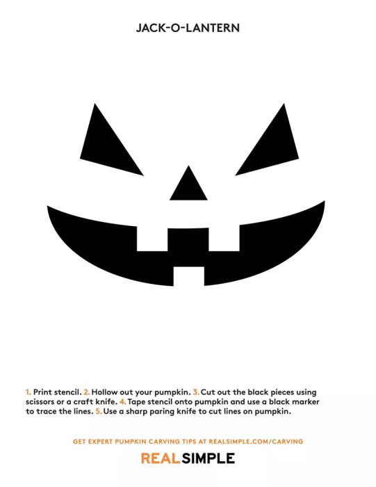 Jack-o-Lantern Pumpkin Stencil
