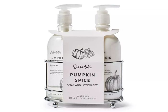 Pumpkin Spice Soap & Lotion Caddy Set by Sur La Table