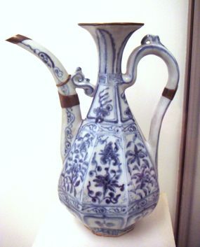 A Chinese vase crafted with cobalt dating back to the early 1300s.