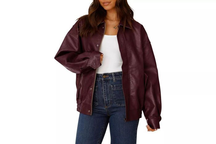 PRETTYGARDEN Faux Leather Motorcycle Jacket