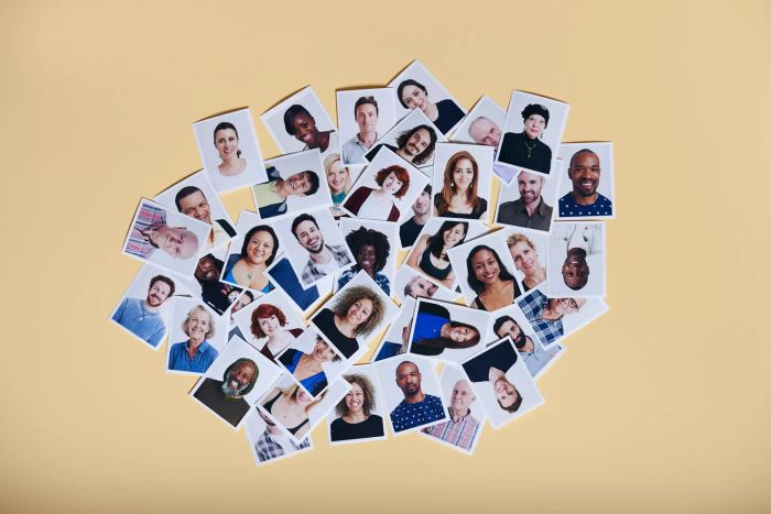 Collection of passport-style photos