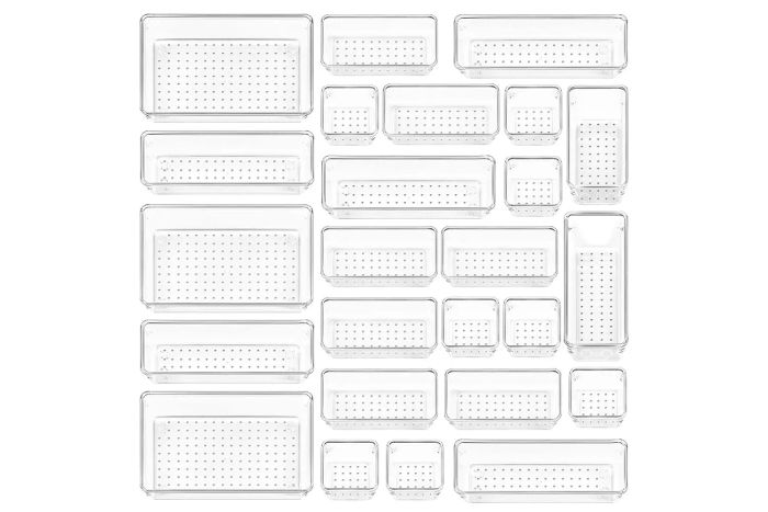 Amazon October Prime Day Vtopmart 25 PCS Clear Plastic Drawer Organizers Set
