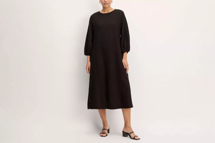 Everlane The Linen A-Line Midi Dress